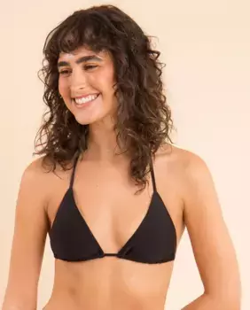 Однотонный лиф бикини с треугольными чашечками и мягкой подкладкой Ro de Sol, черный