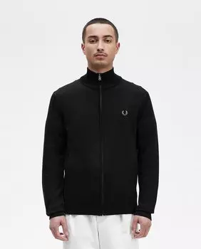 Однотонный мужской кардиган на молнии Fred Perry, черный