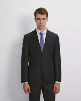 Однотонный мужской пиджак Easy Wear, черный