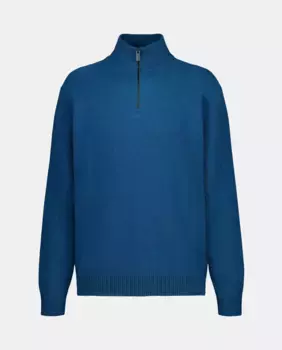 Однотонный мужской свитер на полумолнии Dustin, цвет Verde Agua