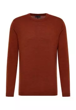 Однотонный мужской вязаный свитер ETERNA, оранжевый