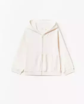 Однотонный открытый свитшот Sfera, белый