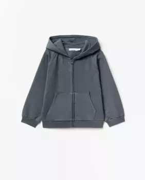 Однотонный открытый свитшот Sfera, серый