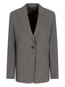 Однотонный пиджак Emporio Armani, серый