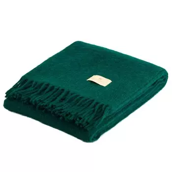 Однотонный плед из смесовой шерсти - Paganini Biancoperla, изумруд