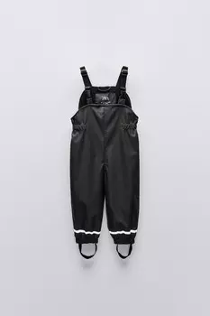 Однотонный прорезиненный комбинезон ZARA, черный