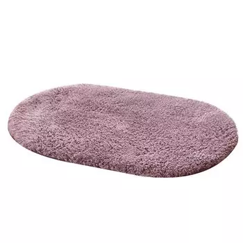 Однотонный пушистый водопоглощающий коврик для ванной комнаты и спальни, ковер-серый фиолетовый, размеры: 30*50 см Stuttg, мультиколор