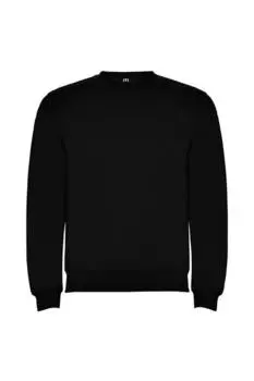 Однотонный яркий хлопковый свитшот-джемпер-свитер ROLY, черный