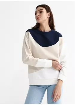 Однотонный разноцветный женский свитшот с круглым вырезом Fabrika