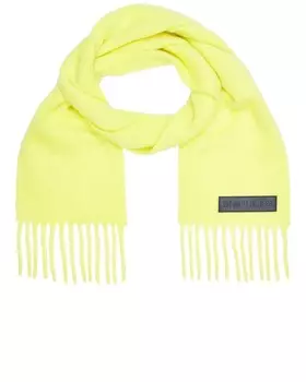 Однотонный шарф из мохера Alexander Mcqueen, цвет Acid Yellow