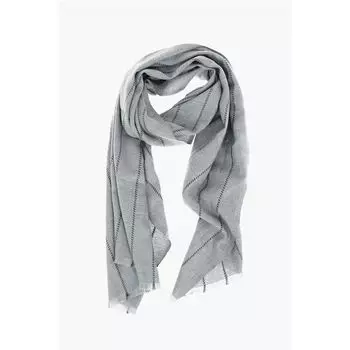 Однотонный шарф с бахромой Ermenegildo Zegna, Gray