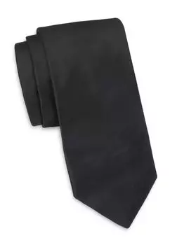 Однотонный шелковый галстук Canali, серый