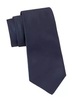 Однотонный шелковый галстук Kiton, нави