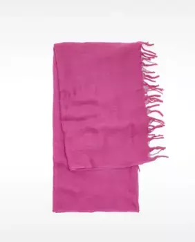 Однотонный шерстяной шарф с бахромой Parfois, фуксия