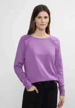 Однотонный свитер с круглым вырезом Cecil, цвет Sporty Lilac