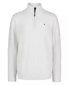 Однотонный свитер с молнией 1/4 для Big Boys Tommy Hilfiger, красный