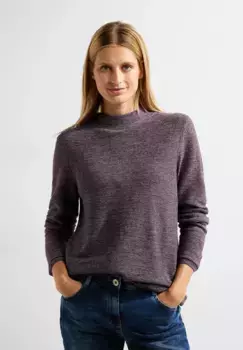Однотонный свитер с воротником стойкой Cecil, цвет Deep Berry