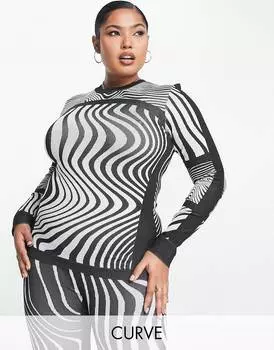 Однотонный топ ASOS 4505 Curve