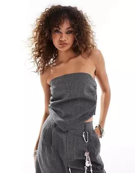 Однотонный топ-бандо COLLUSION с платковым подолом