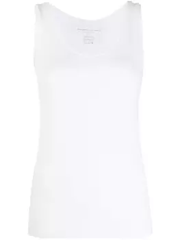 Однотонный топ без рукавов Majestic Filatures, белый