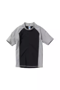 Однотонный топ для плавания Rash с короткими рукавами H2O, черный