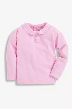 Однотонный топ с длинными рукавами JoJo Maman bb Peter Pan Jojo Maman Bb, розовый