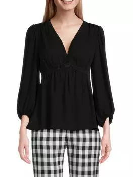 Однотонный топ в стиле ампир Max Studio, черный