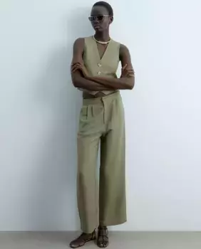 Однотонный трикотажный топ Sfera, цвет Kaki