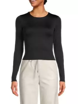 Однотонный укороченный вязаный топ Roxy Rd Style, черный