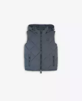 Однотонный утепленный жилет для мальчика со съемным капюшоном Scalpers, синий