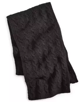 Однотонный вязаный шарф с ребристыми краями Style & Co, черный