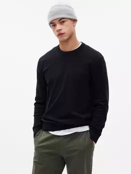 Однотонный вязаный свитер Gap, черный