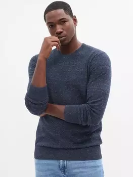 Однотонный вязаный свитер Gap, синий