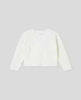 Однотонный вязаный жакет для девочки Baby El Corte Ingls, цвет 120 Crudo