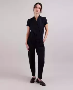 Однотонный женский комбинезон с крестообразным вырезом горловины El Ganso, тёмно-синий