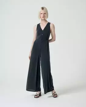 Однотонный женский комбинезон стрейч Surkana, чёрный