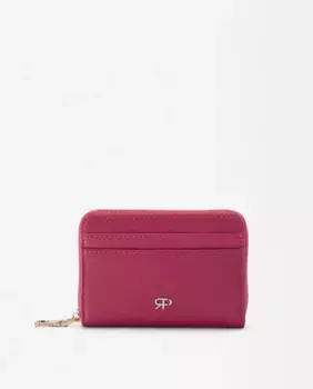 Однотонный женский кошелек среднего размера на молнии Parfois, фуксия