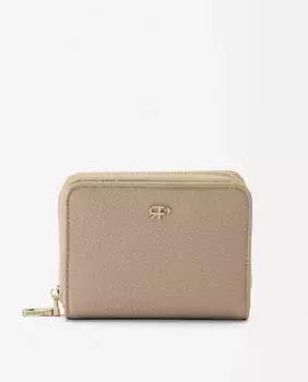 Однотонный женский кошелек среднего размера на молнии Parfois, бежевый