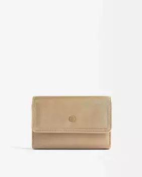 Однотонный женский кошелек среднего размера на пуговицах Parfois, цвет Camel