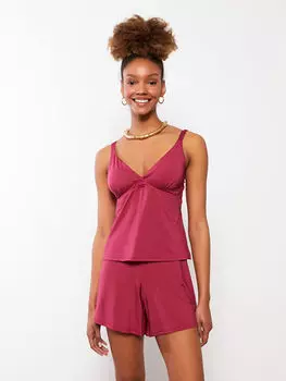 Однотонный женский купальник с V-образным вырезом LCW Dream