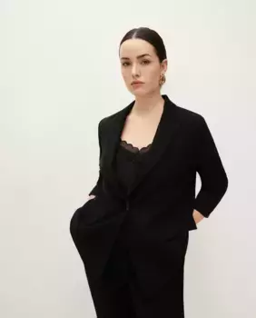 Однотонный женский пиджак Couchel, черный