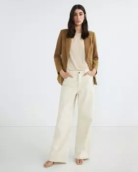 Однотонный женский пиджак на пуговицах Yas, коричневый