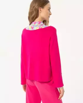 Однотонный женский свитер с расклешенными рукавами Surkana, фуксия