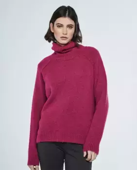 Однотонный женский свитер с высоким воротником & Me Unlimited, розовый
