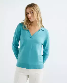 Однотонный женский свитер Zermatt, бирюзовый