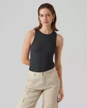 Однотонный женский топ без бретелек Vero Moda, черный