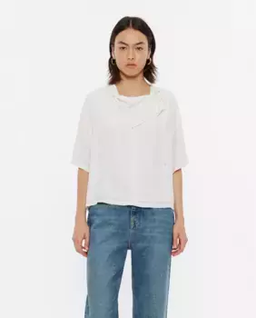 Однотонный женский топ с короткими рукавами Bimba y Lola, белый