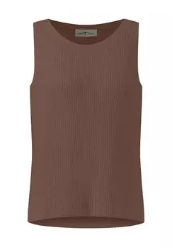 Однотонный женский топ с круглым вырезом FYNCH-HATTON, цвет Toffee Brown