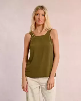 Однотонный женский топ с открытой спиной Molly Bracken, цвет Caqui