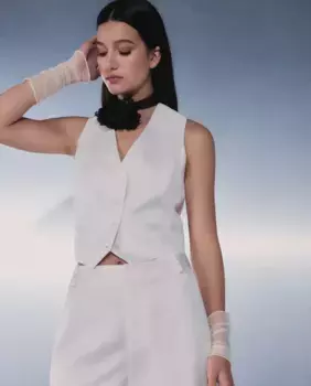 Однотонный женский жилет Tintoretto, кремово-белый